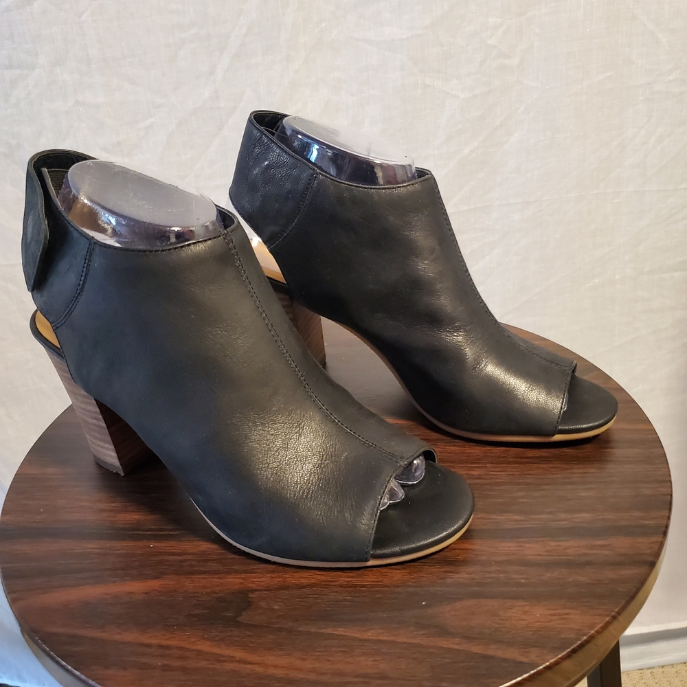 Nine West Black‎ Peep-Toe Ankle Boots - Size 7.5
